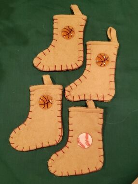 Handcrafted Kids Sports Small Stockings Gift Card Holders